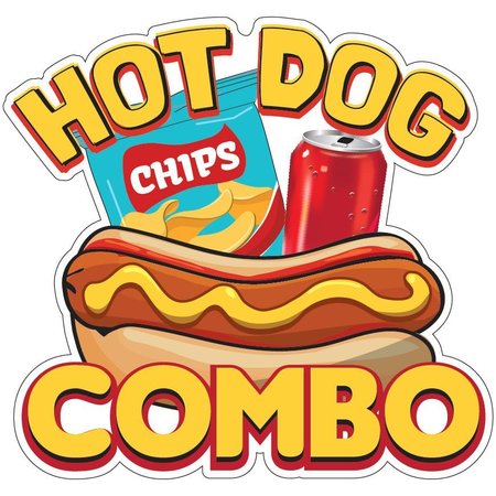 SIGNMISSION Hot Dog Combo Decal Concession Stand Food Truck Sticker, 8" x 4.5", D-DC-8 Hot Dog Combo19 D-DC-8 Hot Dog Combo19
